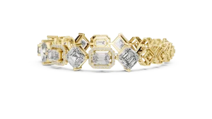 Luminary Geometric Emerald and Princess Cut Tennis Bracelet - Image 3