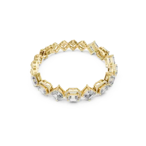 Symmetry Emerald Geometric Frame Tennis Bracelet