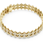 Luminary Round Brilliant Geometric Statement Tennis Bracelet
