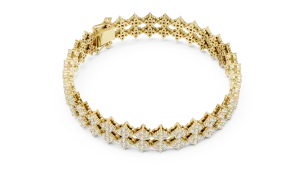 Luminary Round Brilliant Geometric Statement Tennis Bracelet
