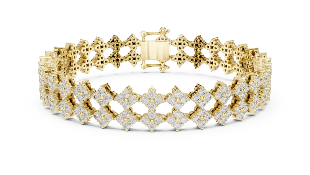 Luminary Round Brilliant Geometric Statement Tennis Bracelet - Image 2