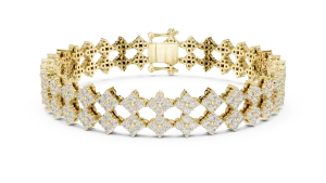 Luminary Round Brilliant Geometric Statement Tennis Bracelet - Image 2