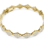 Luminary Geometric Pavé-Set Round Brilliant Tennis Bracelet