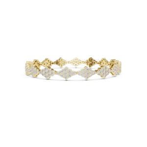 Geometric Symmetry Round Cut Diamond Statement Tennis Bracelet - Image 3