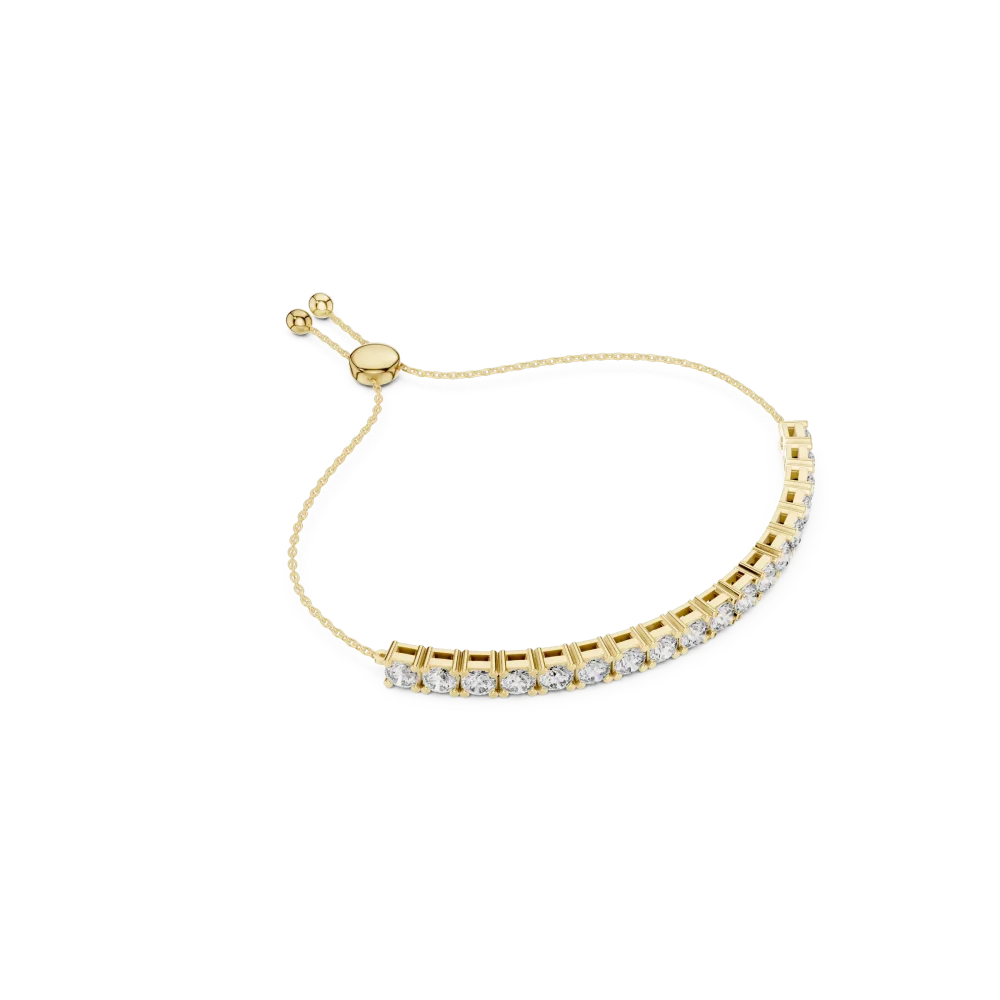 Discover the radiant brilliance of our round-cut DIAMEUR diamond tennis bracelet. Expertly handcrafted for timeless elegance. Shop the collection.
