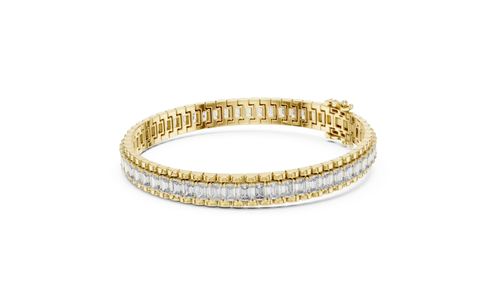 Infinite Silhouette Emerald Cut Lab Grown Diamond Tennis Bracelet - Image 3