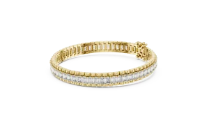 Infinite Silhouette Emerald Cut Lab Grown Diamond Tennis Bracelet - Image 3
