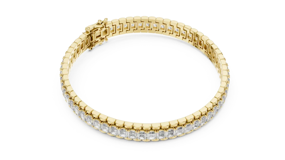 Infinite Silhouette Emerald Cut Lab Grown Diamond Tennis Bracelet - Image 2