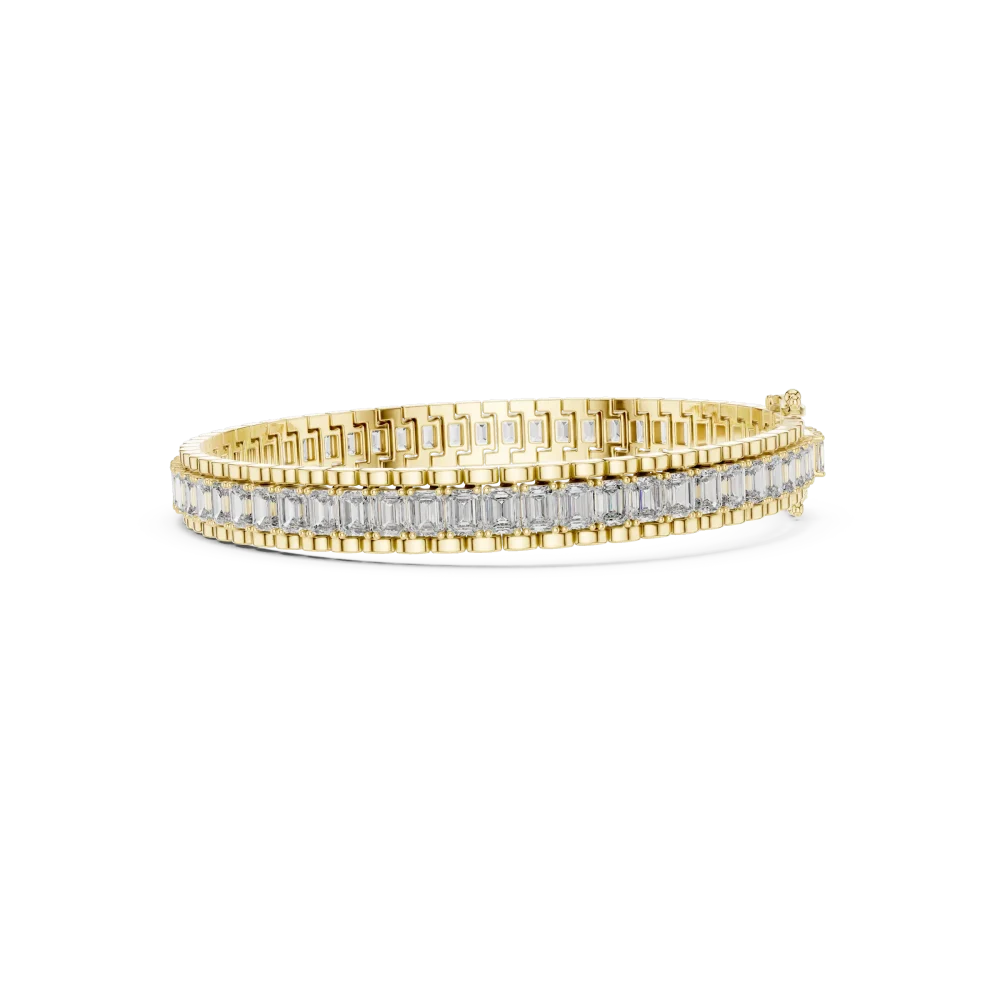 Symmetry Emerald Cut Architectural Tennis Bracelet - Image 3
