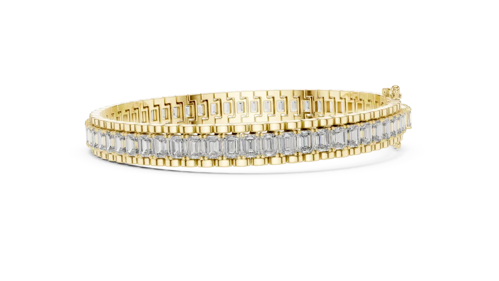 Infinite Silhouette Emerald Cut Lab Grown Diamond Tennis Bracelet - Image 4