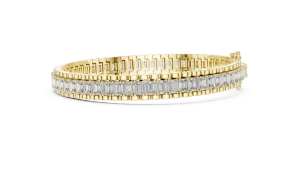 Infinite Silhouette Emerald Cut Lab Grown Diamond Tennis Bracelet - Image 4