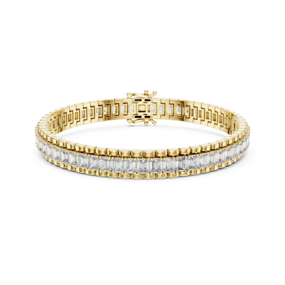 Symmetry Emerald Cut Architectural Tennis Bracelet - Image 2