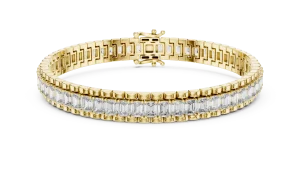Infinite Silhouette Emerald Cut Lab Grown Diamond Tennis Bracelet