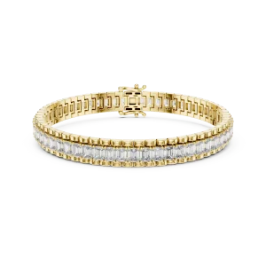 Symmetry Emerald Cut Architectural Tennis Bracelet - Image 2