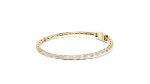 Symmetry Baguette Linear Frame Tennis Bracelet - Image 3