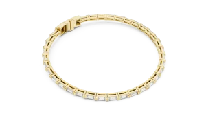 Symmetry Baguette Linear Frame Tennis Bracelet - Image 2