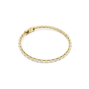 Symmetry Baguette Linear Channel-Set Tennis Bracelet
