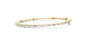 Symmetry Baguette Linear Frame Tennis Bracelet - Image 4