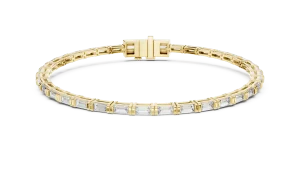 Symmetry Baguette Linear Frame Tennis Bracelet