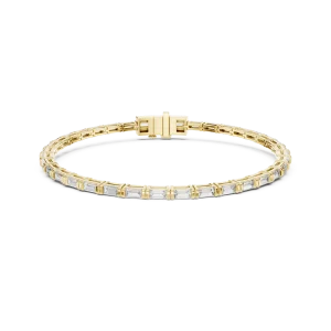 Symmetry Baguette Linear Channel-Set Tennis Bracelet - Image 2