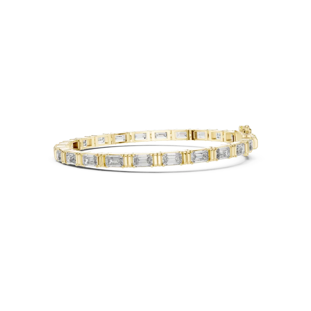 Infinite Silhouette Emerald Cut Baguette Tennis Bracelet - Image 3