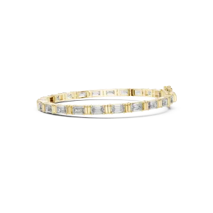 Infinite Silhouette Emerald Cut Baguette Tennis Bracelet - Image 3
