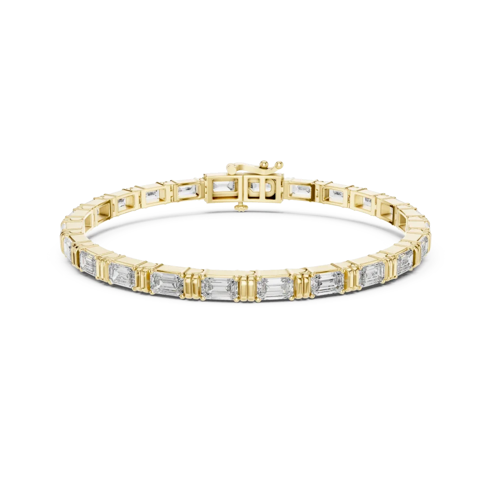 Infinite Silhouette Emerald Cut Baguette Tennis Bracelet - Image 2