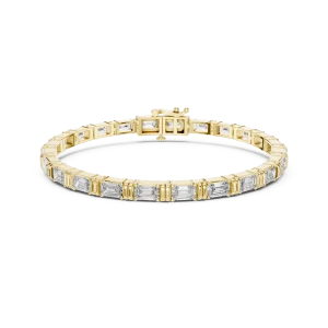 Infinite Silhouette Emerald Cut Baguette Tennis Bracelet - Image 2