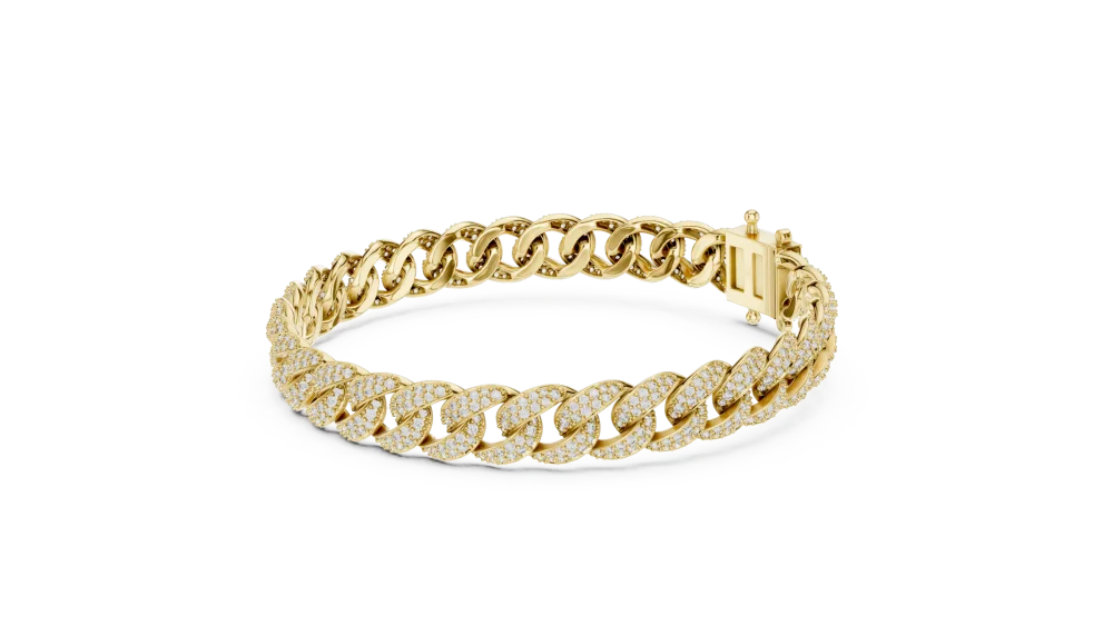 Infinite Pavé-Set Round Brilliant Cubano Statement Bracelet - Image 3