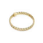 Luminary Pavé-Set Round Brilliant Cubano Link Bracelet