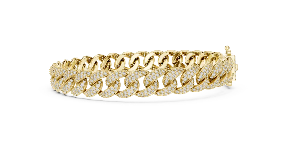 Infinite Pavé-Set Round Brilliant Cubano Statement Bracelet - Image 4