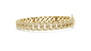 Infinite Pavé-Set Round Brilliant Cubano Statement Bracelet - Image 4