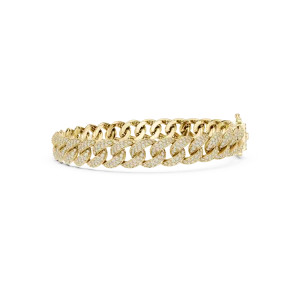 Luminary Pavé-Set Round Brilliant Cubano Link Bracelet - Image 3