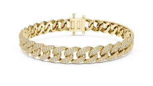 Infinite Pavé-Set Round Brilliant Cubano Statement Bracelet
