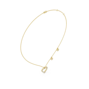Luminary Heart Silhouette Pavé-Set Diamond Pendant Necklace - Image 3