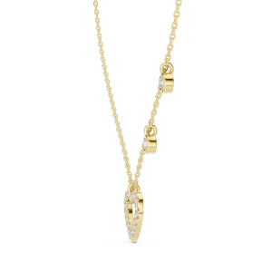 Luminary Heart Silhouette Pavé-Set Diamond Pendant Necklace - Image 2