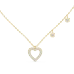 Luminary Heart Silhouette Pavé-Set Diamond Pendant Necklace
