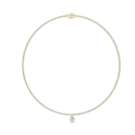 Ethereal Pear and Round Brilliant Pavé-Set Tennis Necklace
