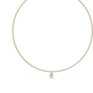 Ethereal Pear and Round Brilliant Pavé-Set Tennis Necklace - Image 4