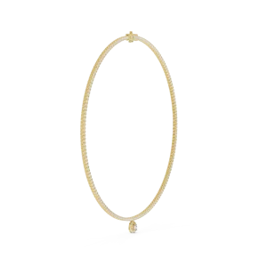 Ethereal Pear and Round Brilliant Pavé-Set Tennis Necklace - Image 2