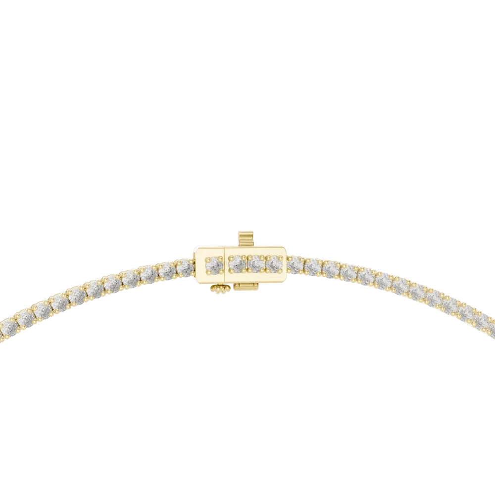 Ethereal Pear and Round Brilliant Pavé-Set Tennis Necklace - Image 3