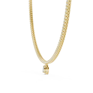 Ethereal Pear Drop Pavé-Set Tennis Necklace - Image 3