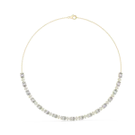 Infinite Oval and Round Brilliant Statement Tennis Necklace