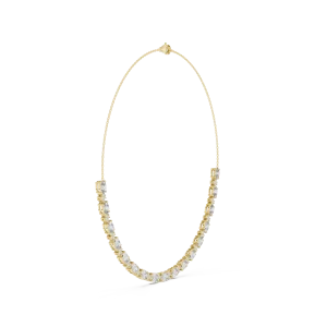 Infinite Oval and Round Brilliant Statement Tennis Necklace - Image 2