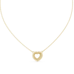 Ethereal Heart Pavé-Set Radiant Diamond Pendant Necklace