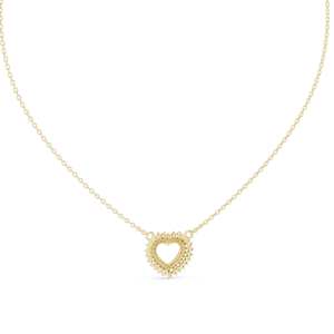 Ethereal Heart Pavé-Set Radiant Diamond Pendant Necklace