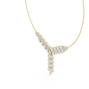 Ethereal Pear and Round Geometric Statement Necklace - Image 2