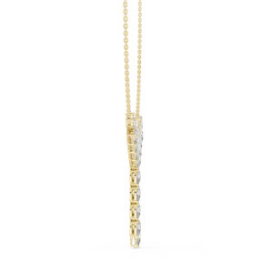 Ethereal Pear and Round Geometric Statement Necklace - Image 4