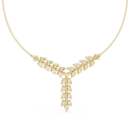 Ethereal Pear and Round Geometric Statement Necklace
