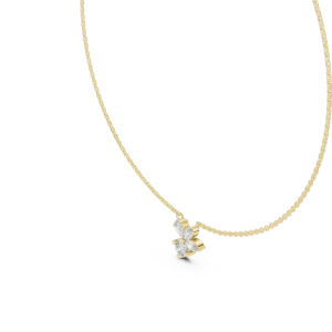 Ethereal Marquise and Pear Cluster Solitaire Pendant Necklace - Image 2